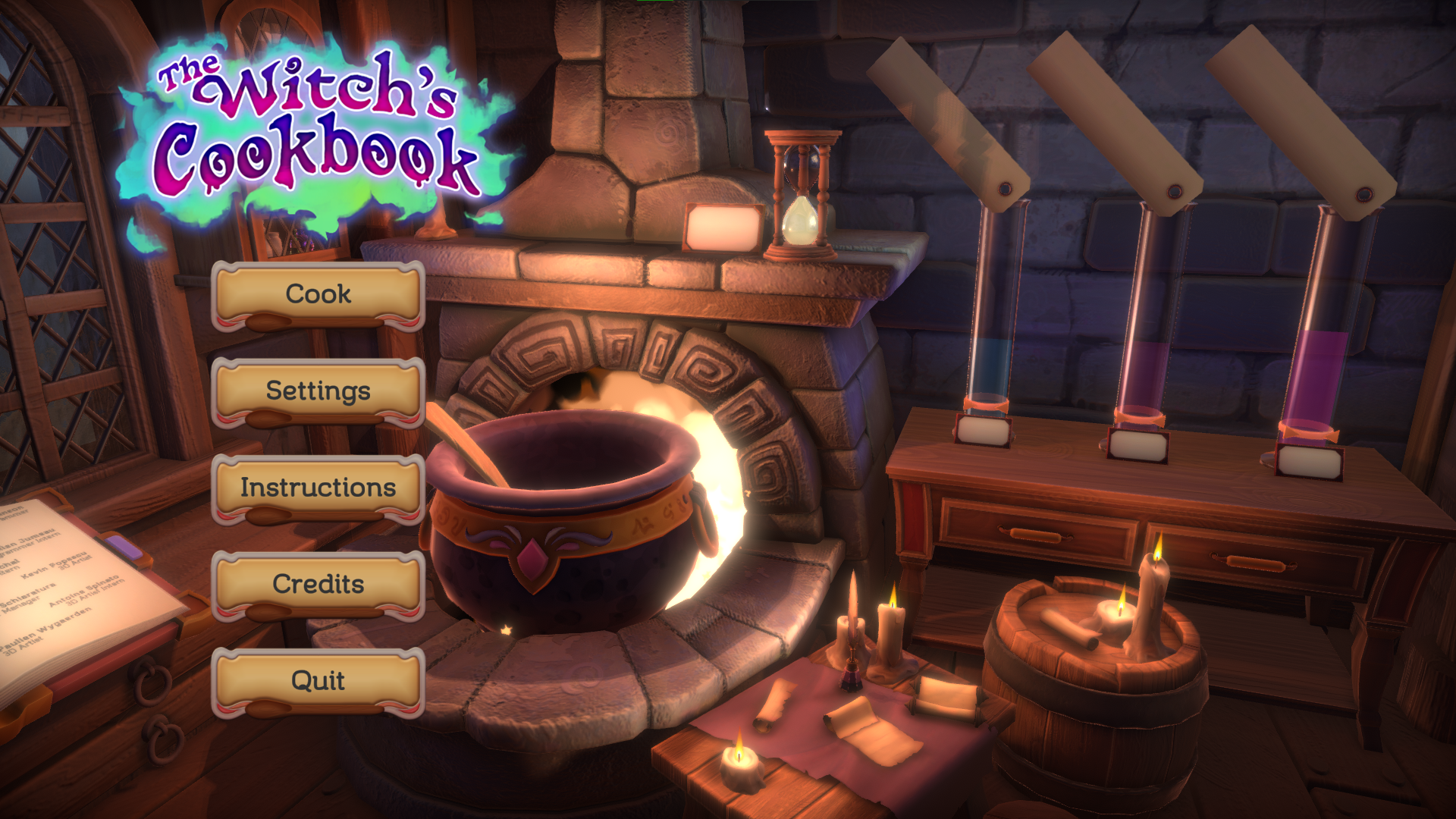 The Witch's CookBook - Menu